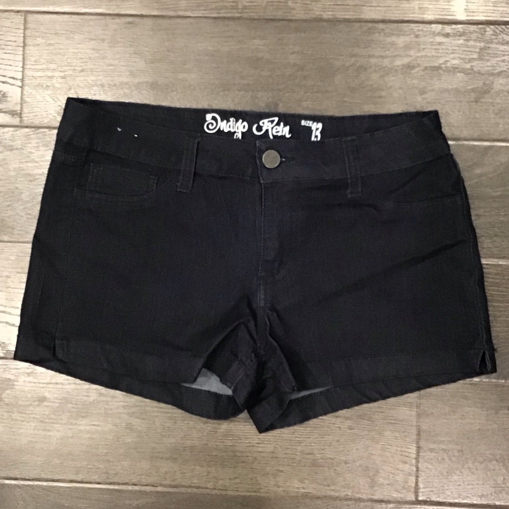Dark Blue Denim Shorts